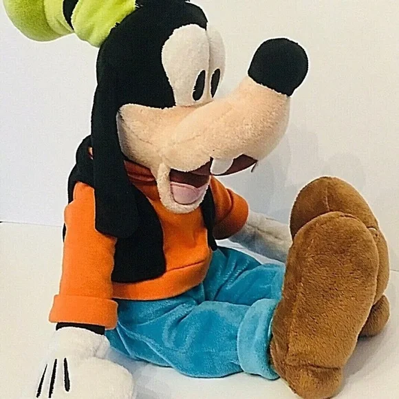 Disney Store Goofy Plush Stuffed Toy Classic Outfit Character Doll Hat 18” - Picture 8 of 16